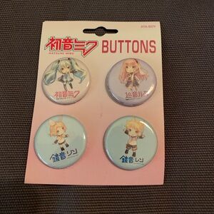 Hatsune Miku Ata-Boy 4 Pack Buttons